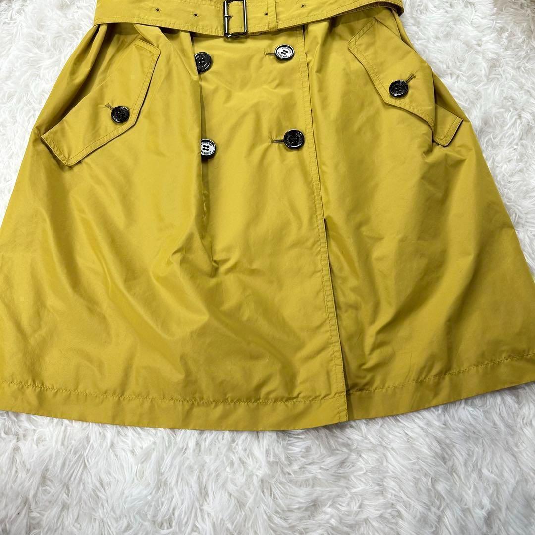 バーバリーロンドン✨撥水スプリングコート イエロー メガチェック サイズ38