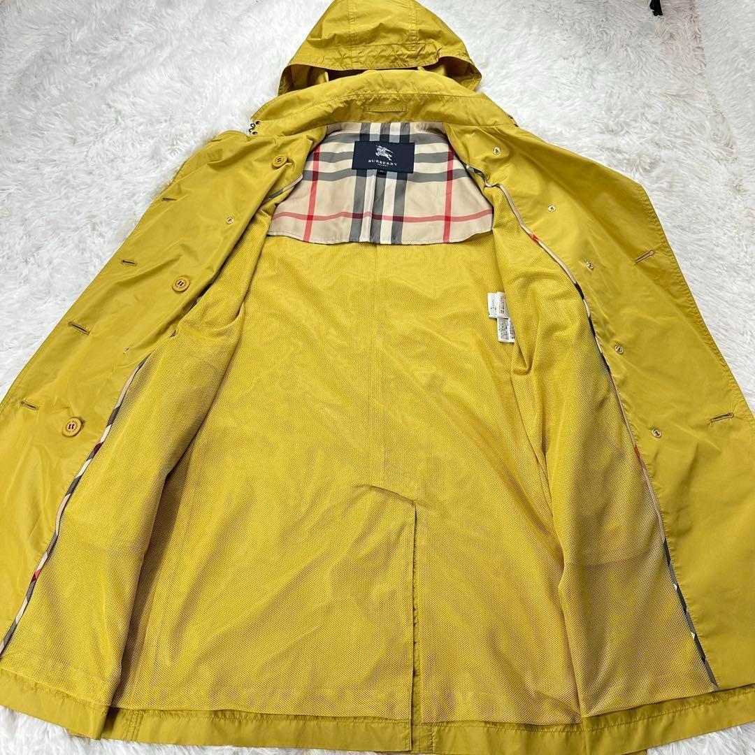 バーバリーロンドン✨撥水スプリングコート イエロー メガチェック サイズ38