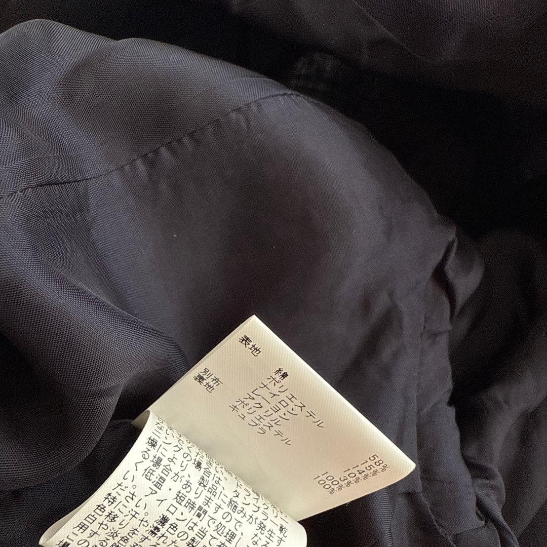 CAR様　ANAYI アナイ ツイード ノーカラージャケット ブルー 青 36