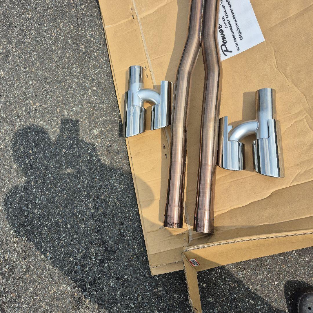 ポルシェパナメーラパワークラフト製ストレートX チューブマフラーカッターセット