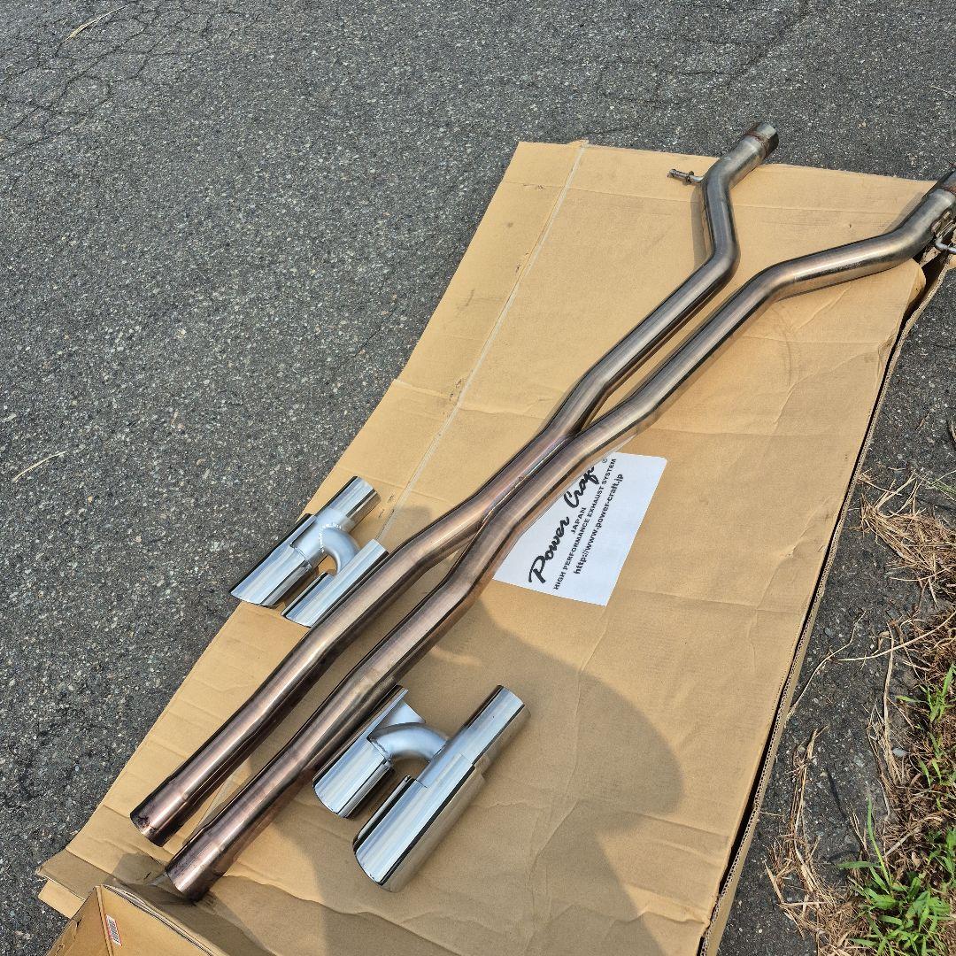 ポルシェパナメーラパワークラフト製ストレートX チューブマフラーカッターセット