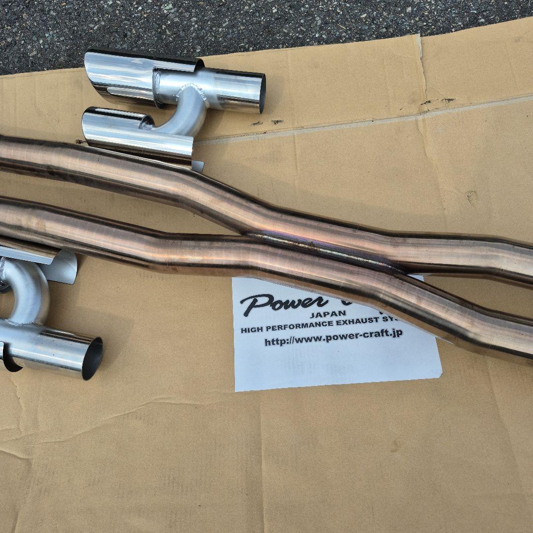 ポルシェパナメーラパワークラフト製ストレートX チューブマフラーカッターセット