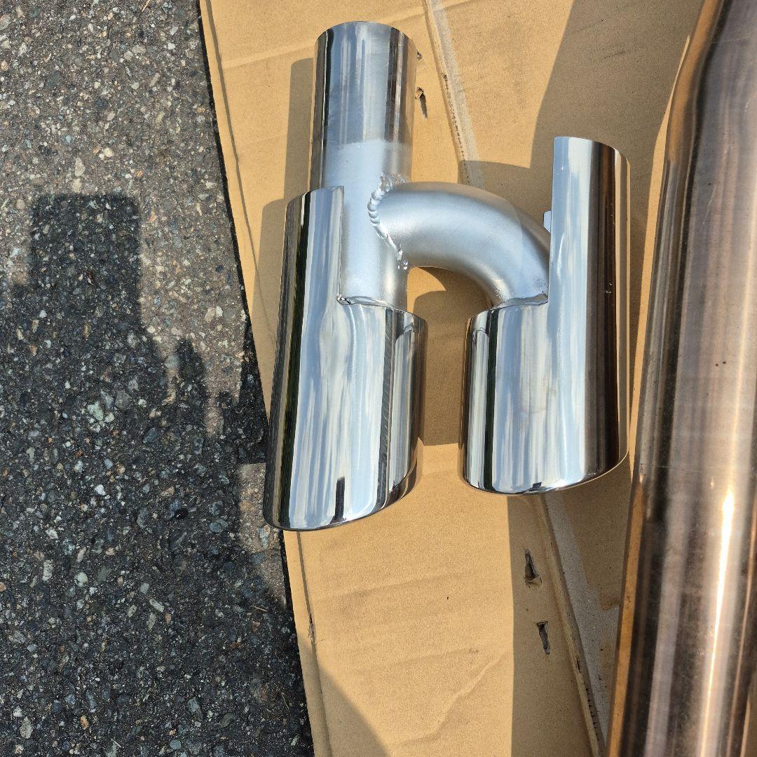 ポルシェパナメーラパワークラフト製ストレートX チューブマフラーカッターセット