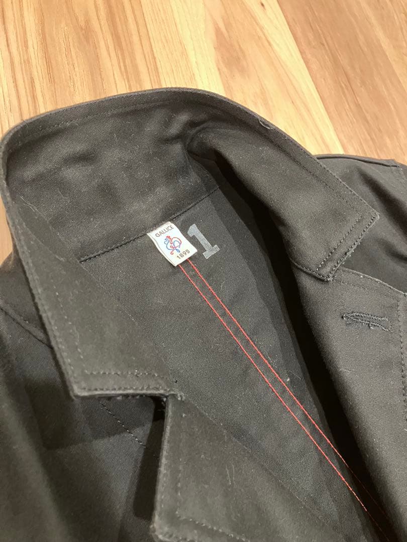 GALLICE ブラックモールスキンカバーオール