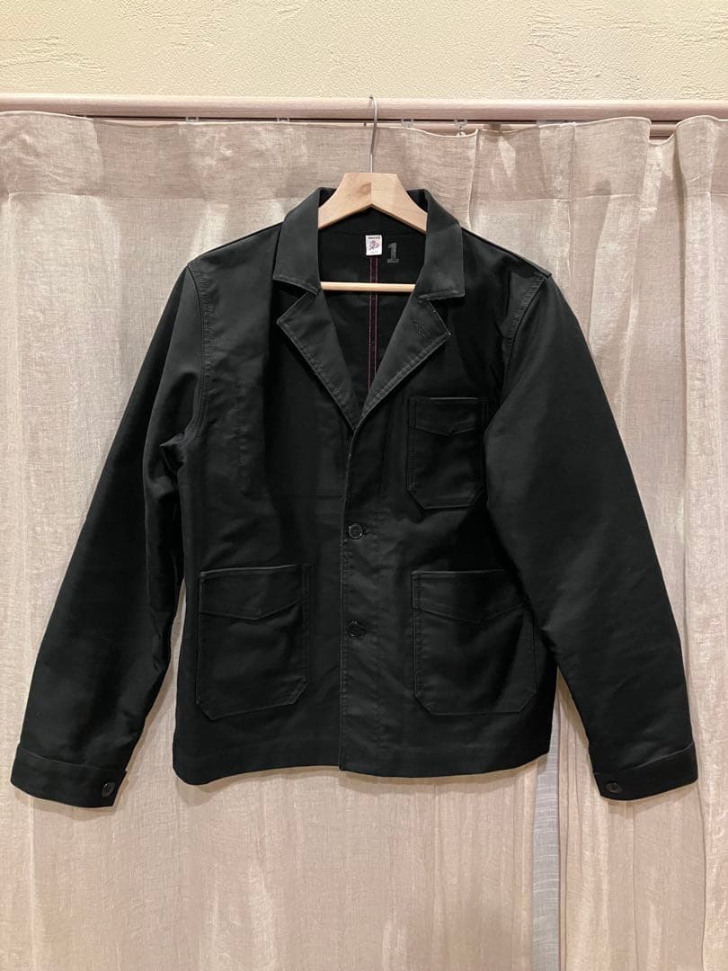 GALLICE ブラックモールスキンカバーオール