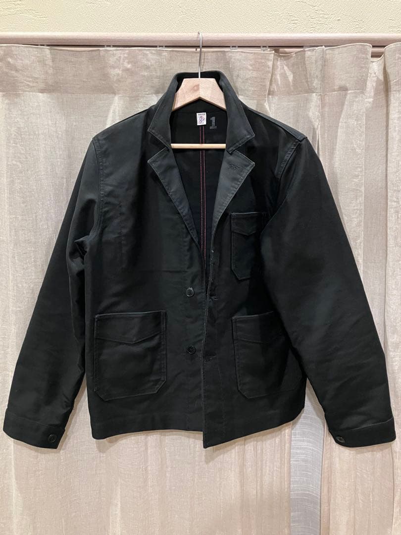 GALLICE ブラックモールスキンカバーオール