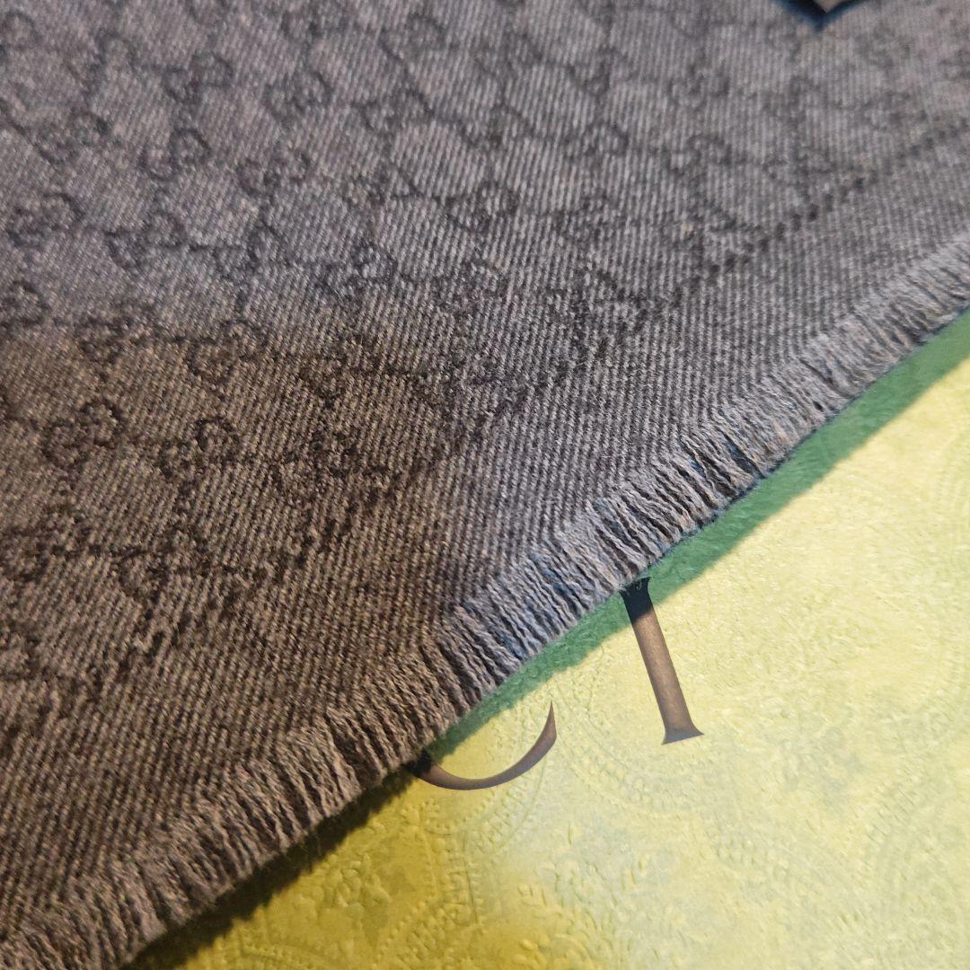 ❤新品箱袋付き❤GUCCI マフラー ショール スカーフ❤ブラックグレー❤