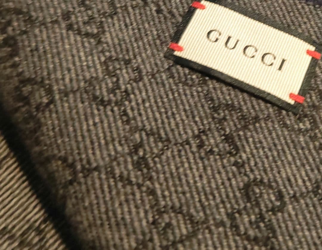 ❤新品箱袋付き❤GUCCI マフラー ショール スカーフ❤ブラックグレー❤