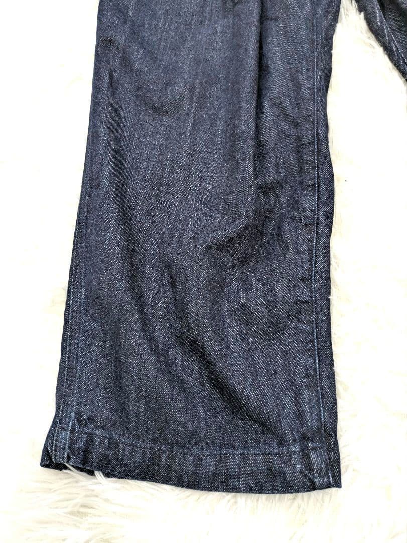 ネストローブ デニムフロントホックサロペット　インディゴ