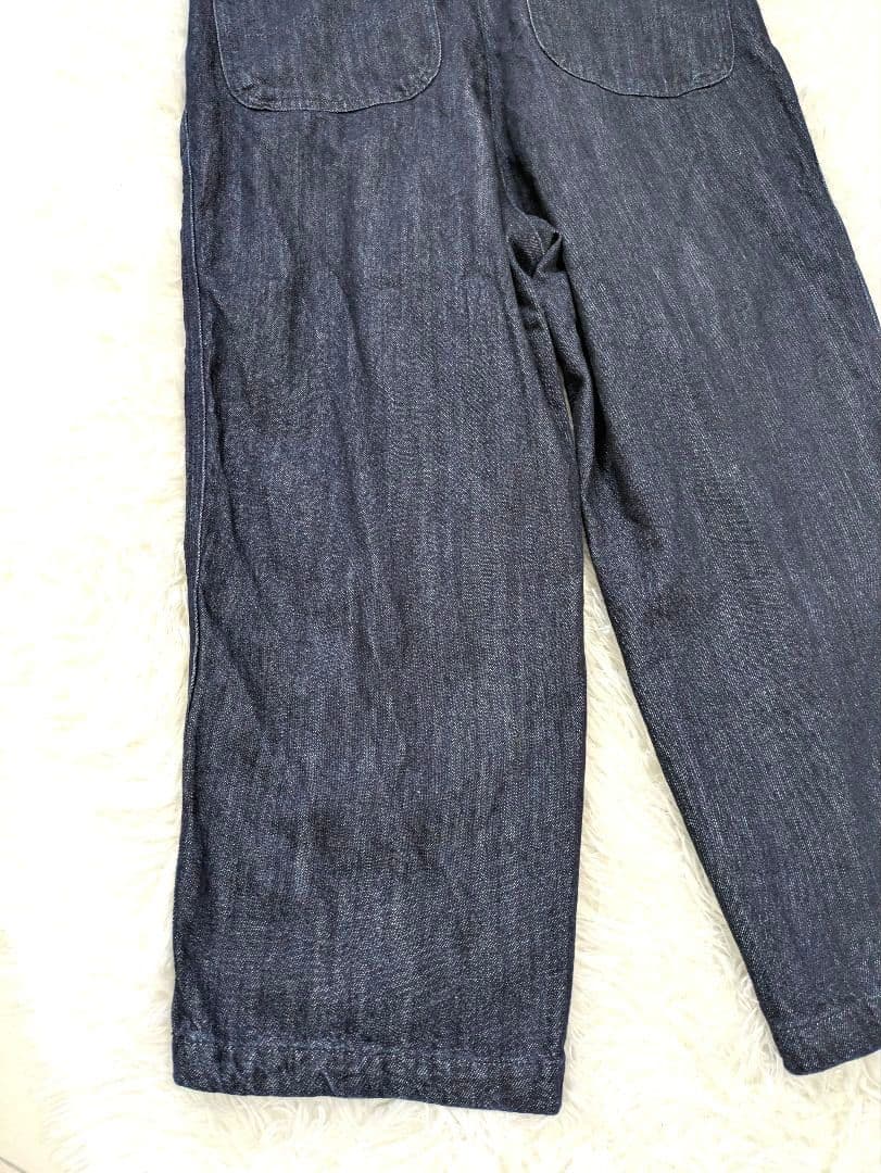 ネストローブ デニムフロントホックサロペット　インディゴ