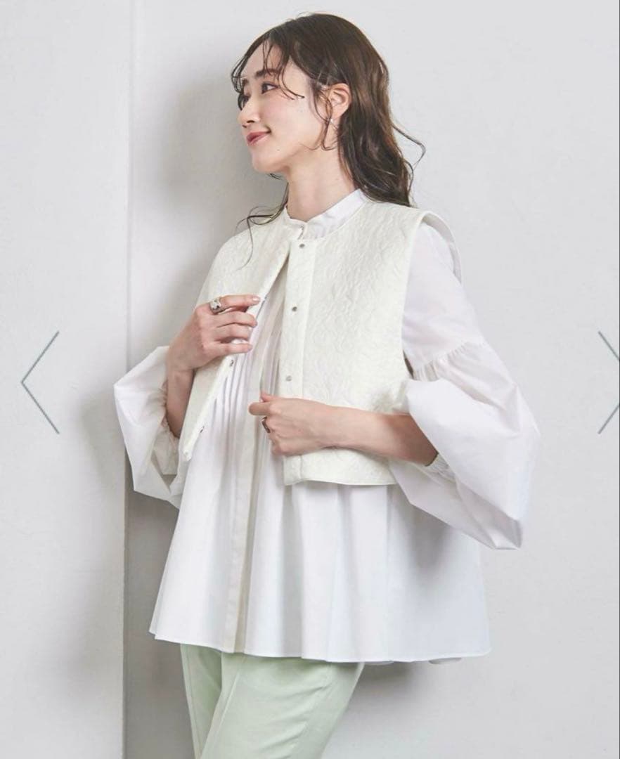 タグ付き　ユナイテッドアローズ　2024SSエンブロイダリーキルト ベスト