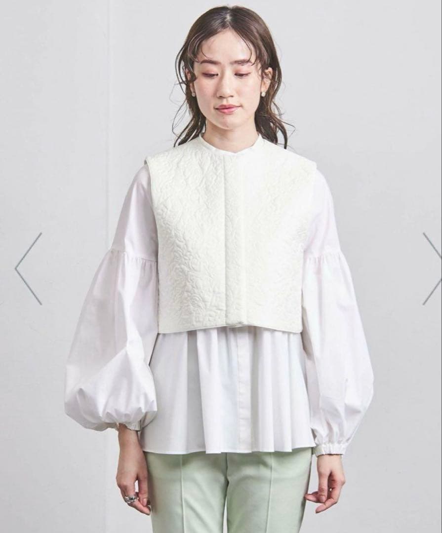 タグ付き　ユナイテッドアローズ　2024SSエンブロイダリーキルト ベスト