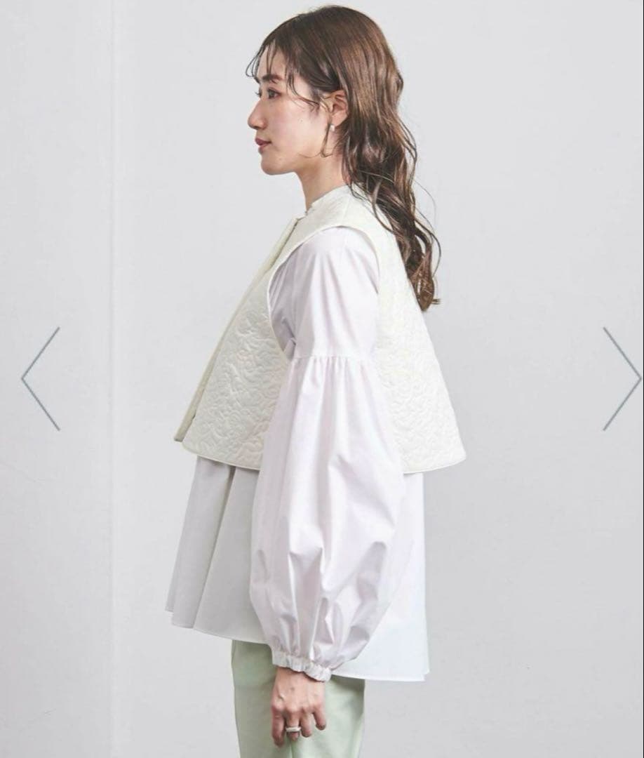 タグ付き　ユナイテッドアローズ　2024SSエンブロイダリーキルト ベスト