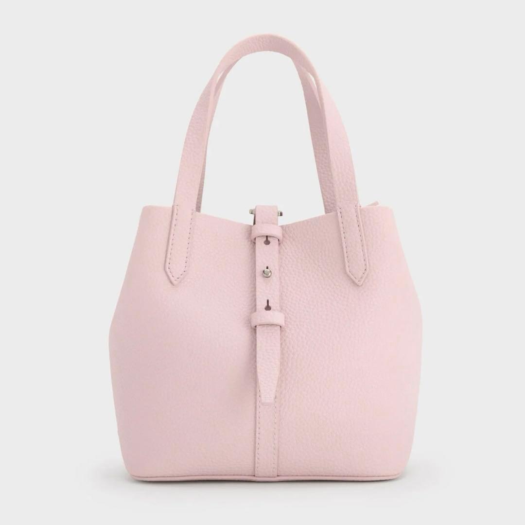 Beryl ベリル リサイクルレザーバケツバッグ - コットンキャンディーピンク
