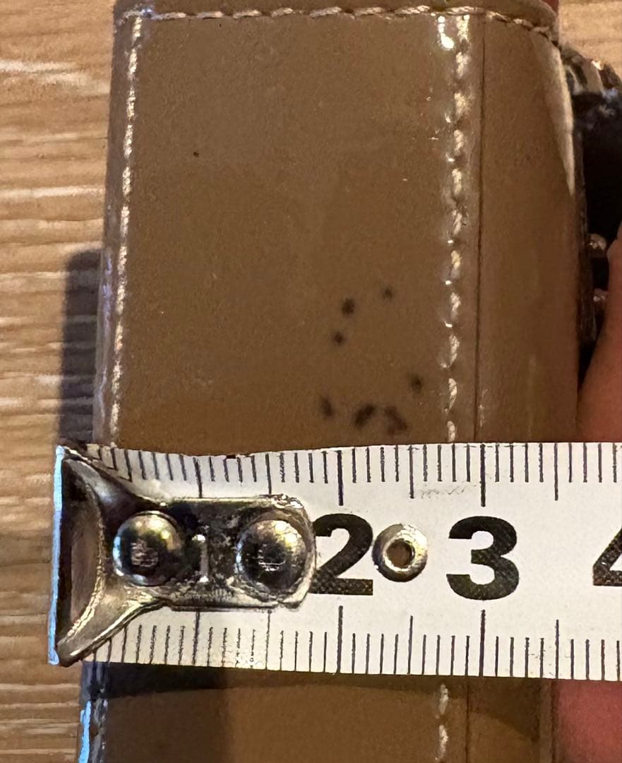 DELVAUX デルヴォー タンペート エナメルレザー エトゥープ チャーム