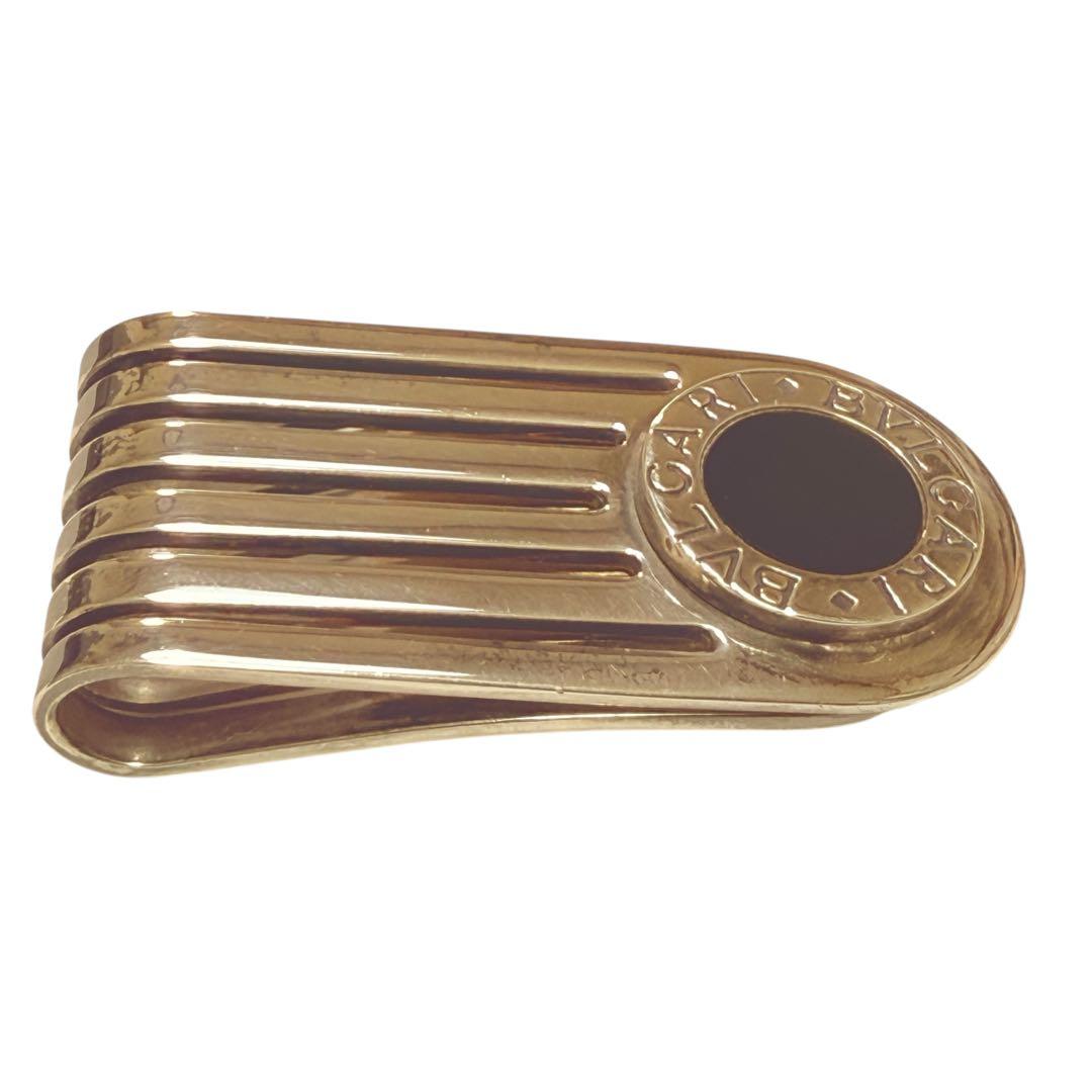 [美品]BVLGARIブルガリマネークリップ シルバー925 オニキス 財布