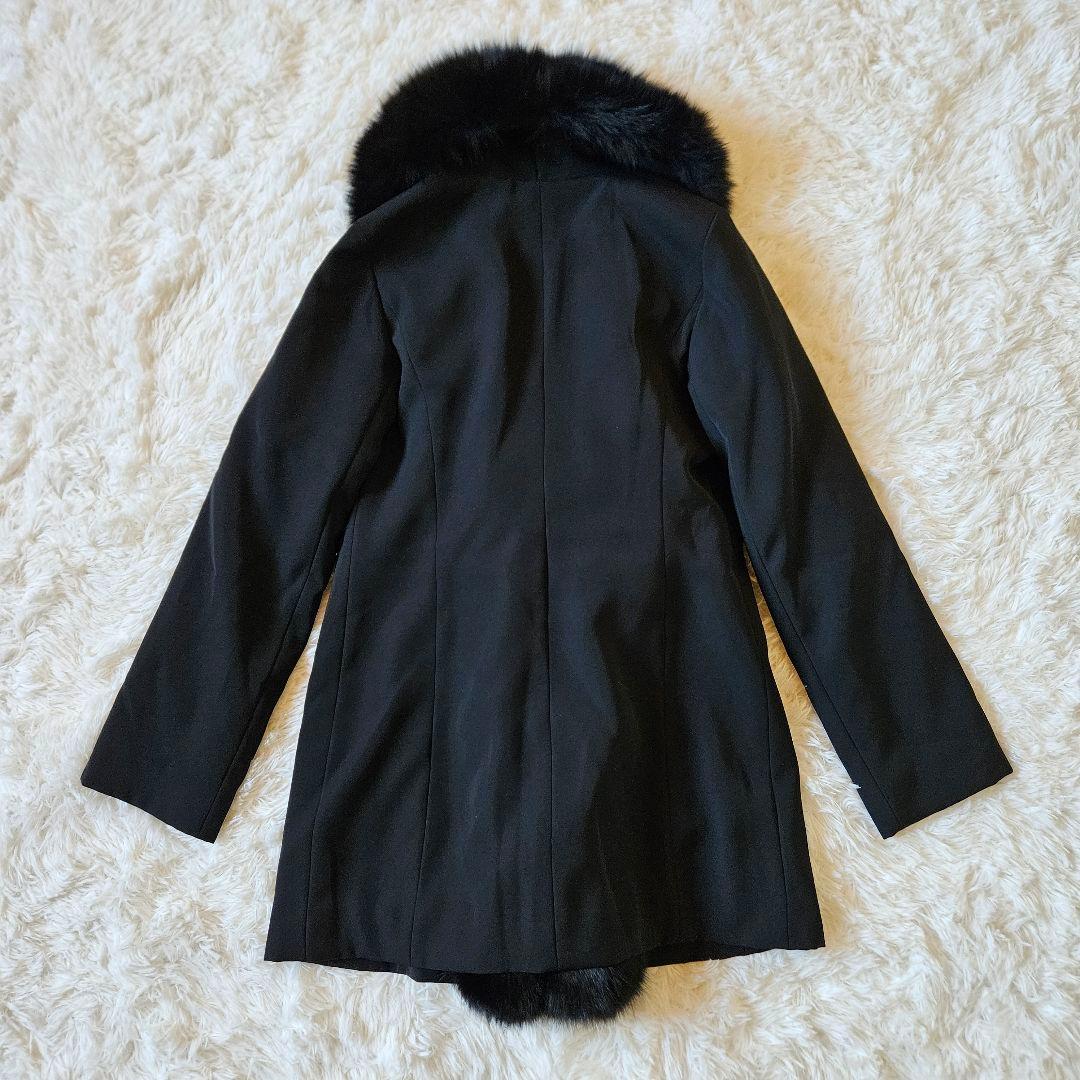 【EPOCA】美品 エポカ フォックスファー 女優襟 日本製 サイズ40 黒