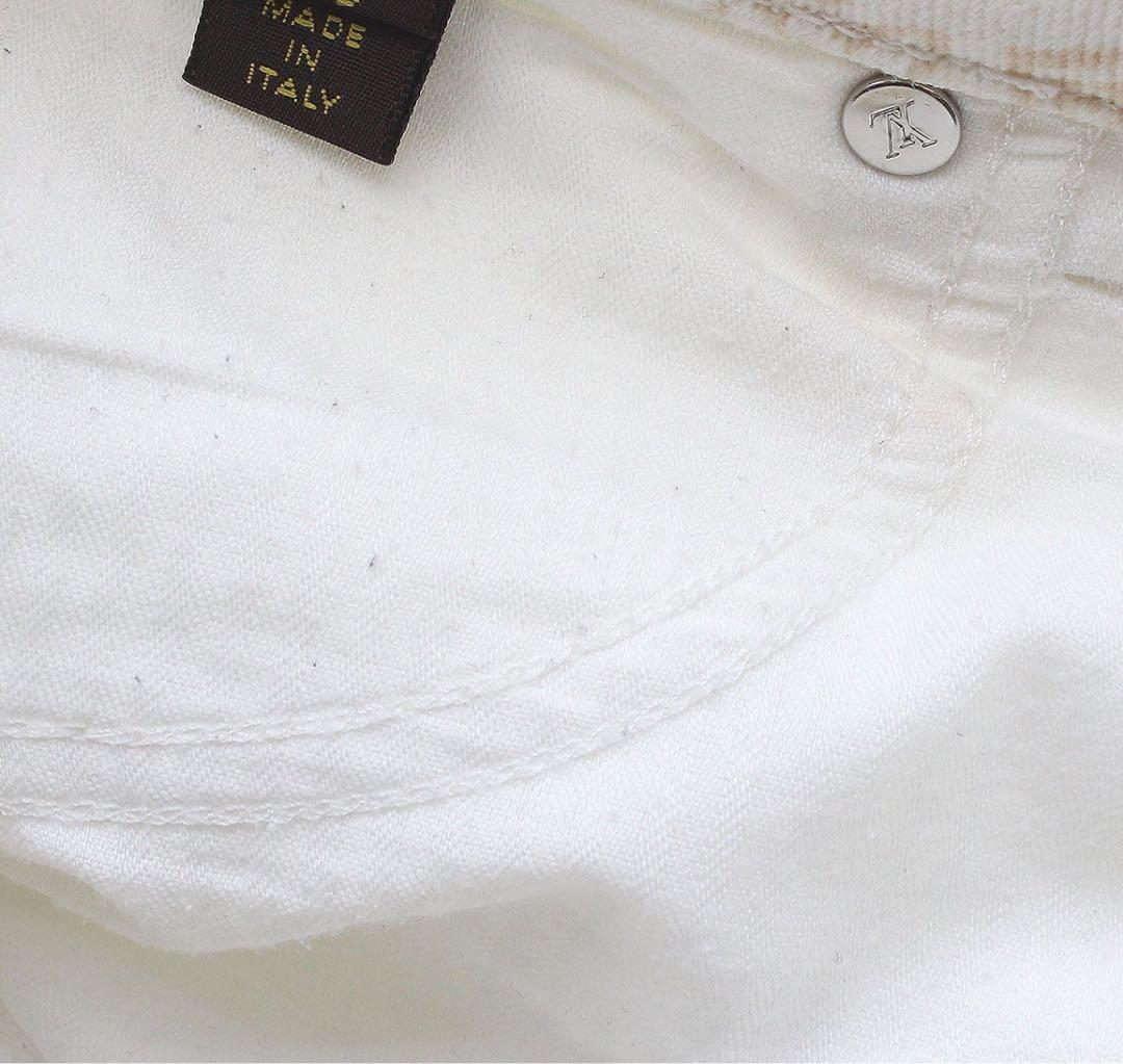 E2037 美品!! ルイヴィトン モノグラム デニム コットン ショートパンツ