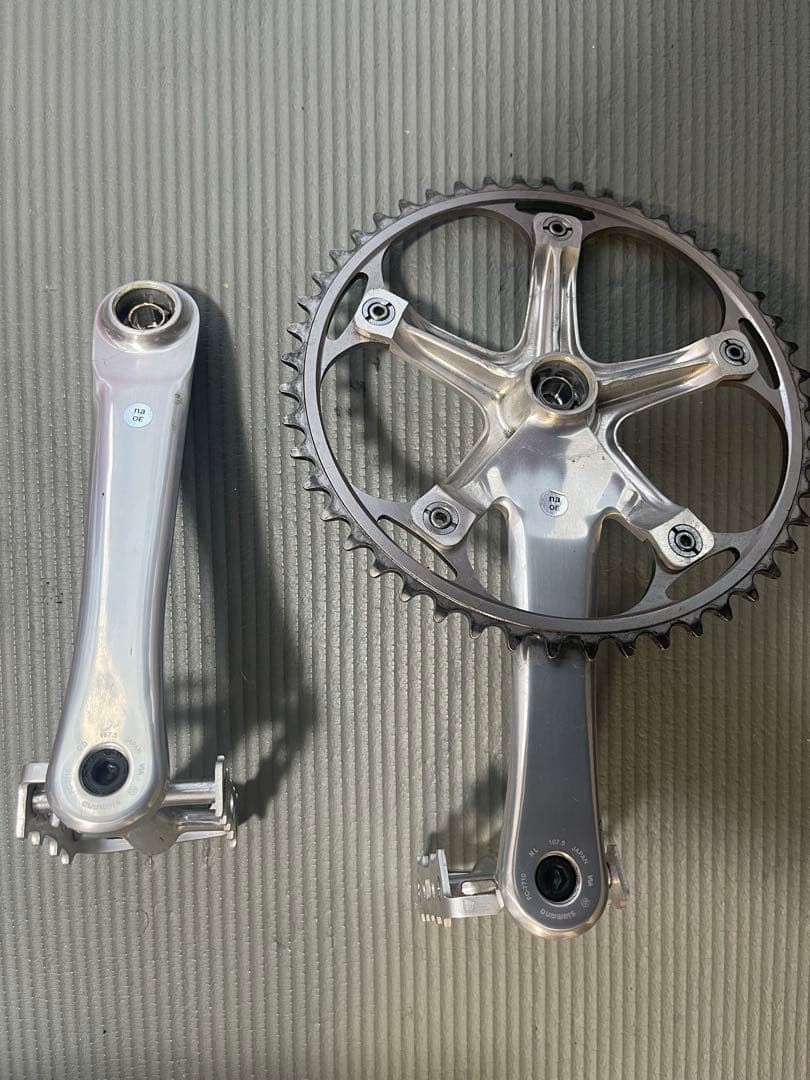 美品　デュラエース　fc-7710 競輪　ピスト　クランク　167.5mm