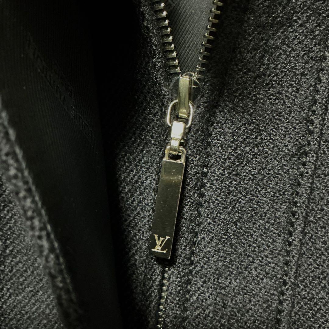 【極美品】ヴィトン　VUITTON　ミンクカラー　ロングコート　ダークネイビー