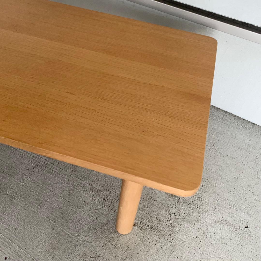【美品】MUJI 無印良品 木製ローテーブル オーク材