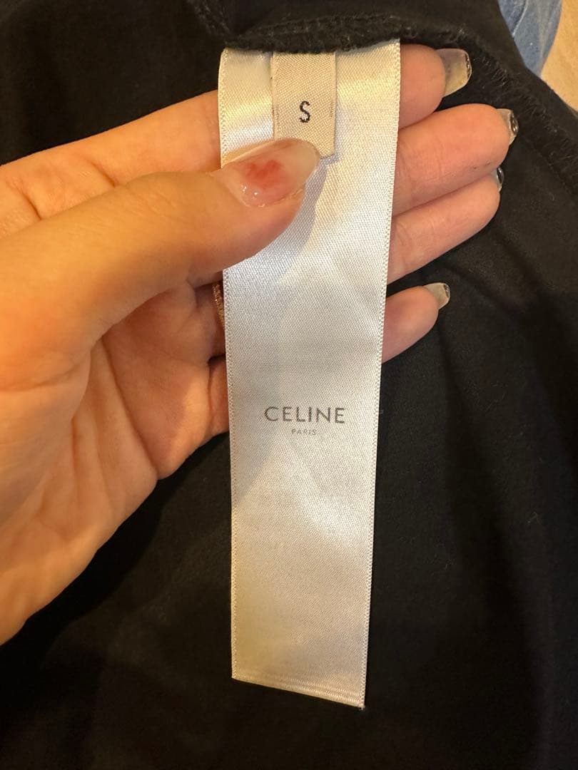 CELINE PARIS トリオンフ　クロップドタンクトップ★ブラック