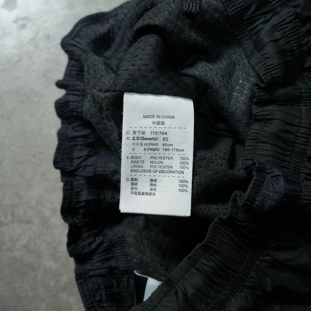 00s NIKE 中綿ナイロンパンツ 刺繍ロゴ バギーワイド ブラック y2k