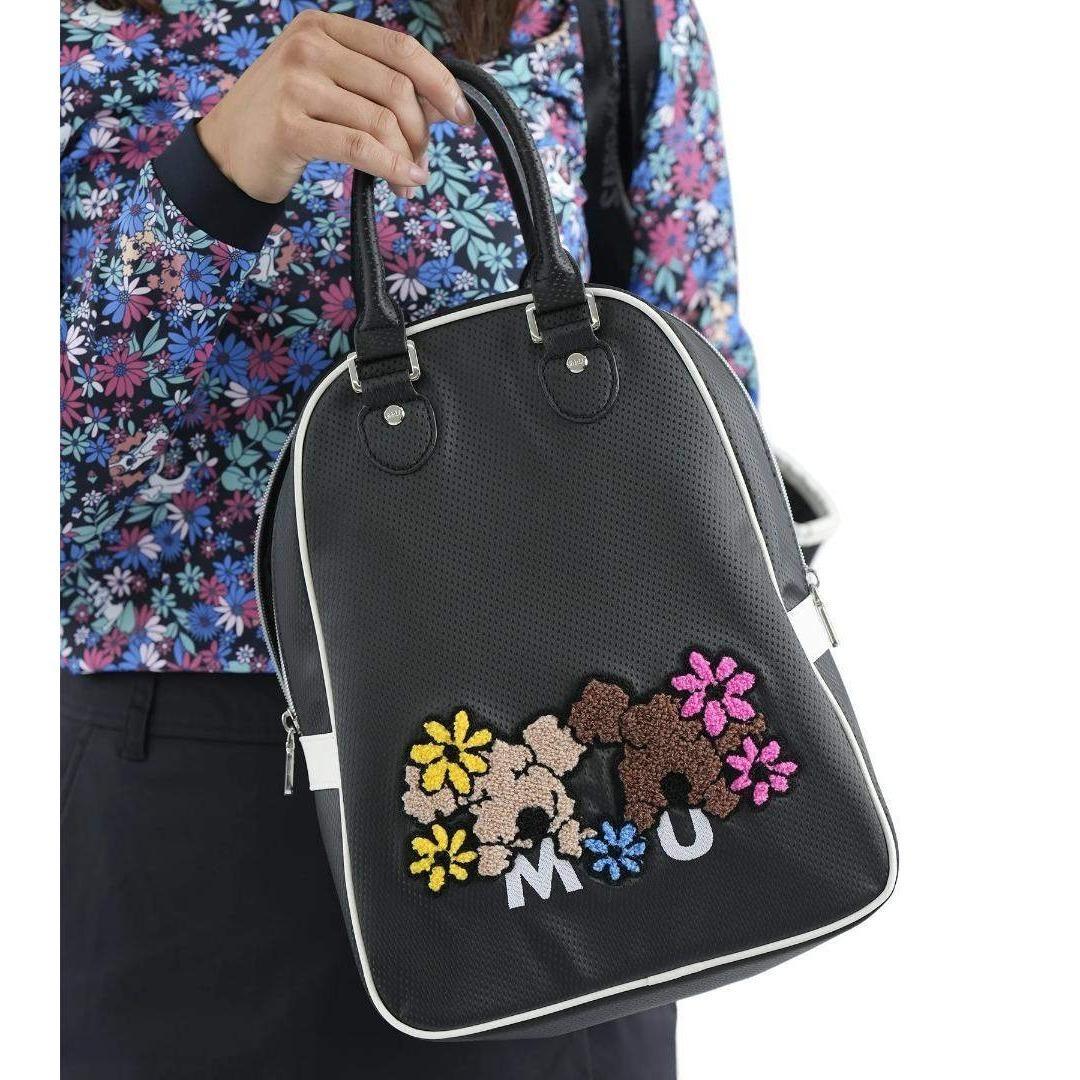 M・U SPORTS 2025年秋冬新作 立体サガラ刺繍シューズバッグ 黒