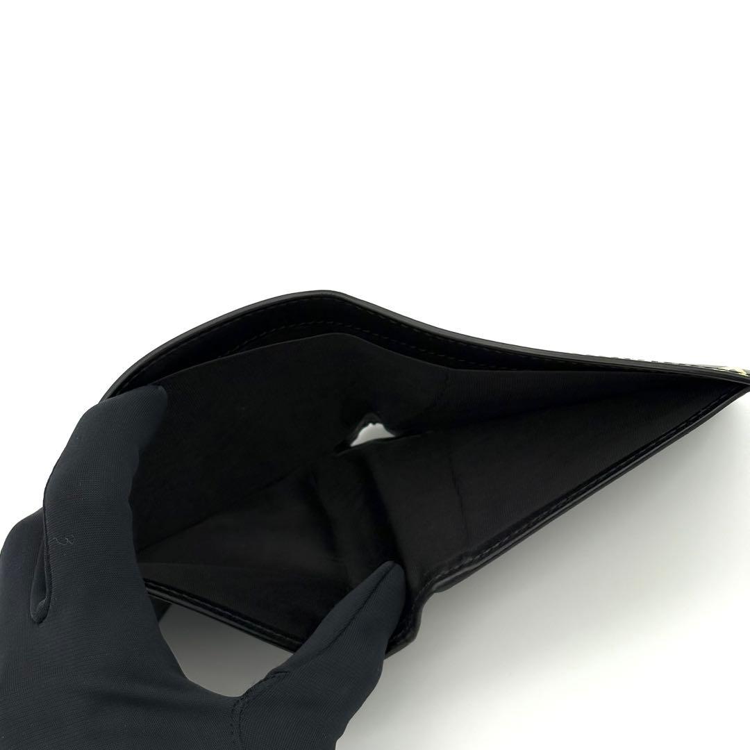 GUCCI グッチ GGゴースト 二つ折り財布 黒 ブラック2512