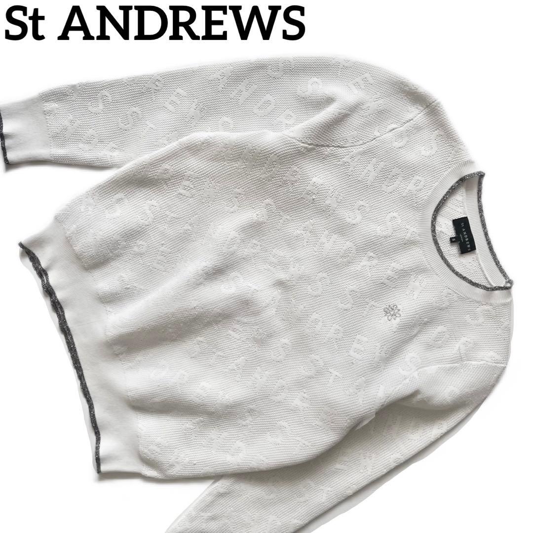 St ANDREWS セントアンドリュース　ニット　セーター　ゴルフ　S 総柄