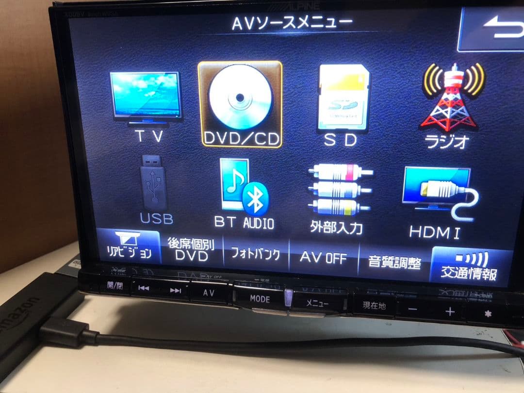 アルパイン 8インチSDナビ X008V Spotify再生 HDMI接続可能