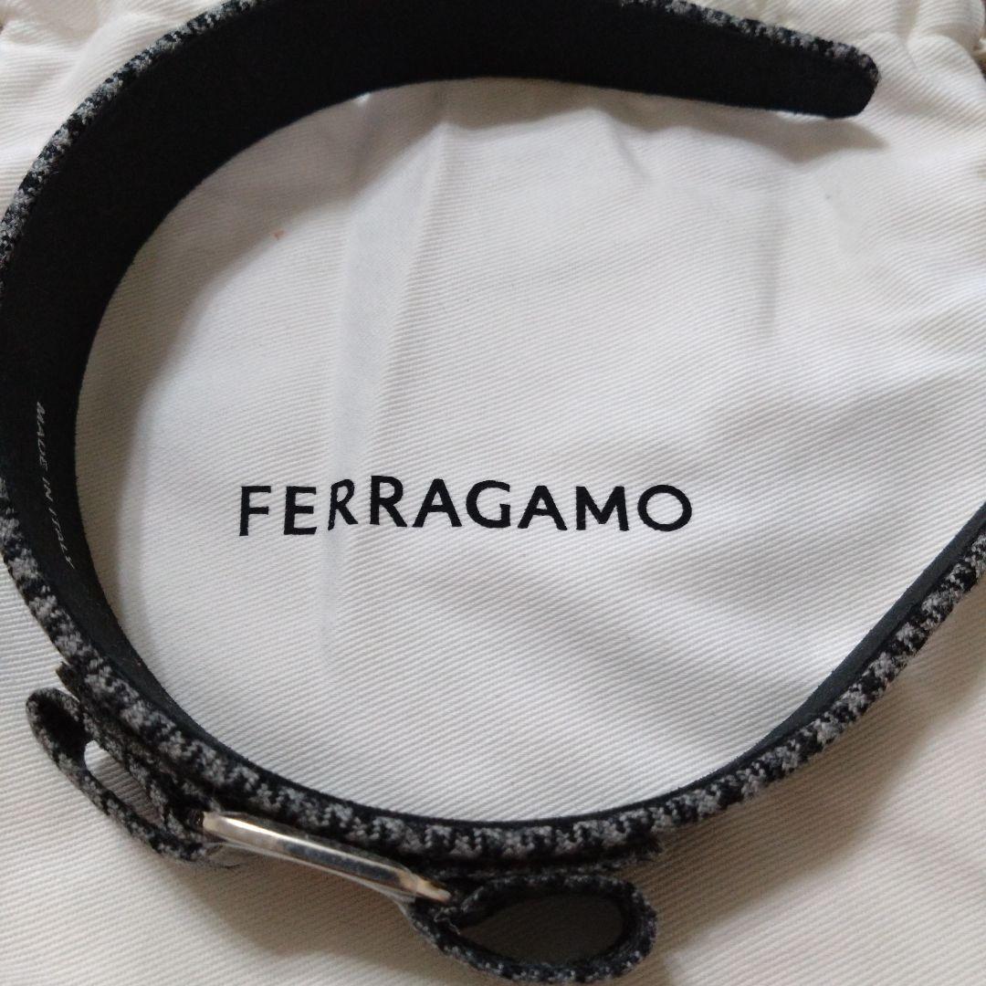 FERRAGAMO ハウンドトゥースカチューシャイタリア製新品未使用