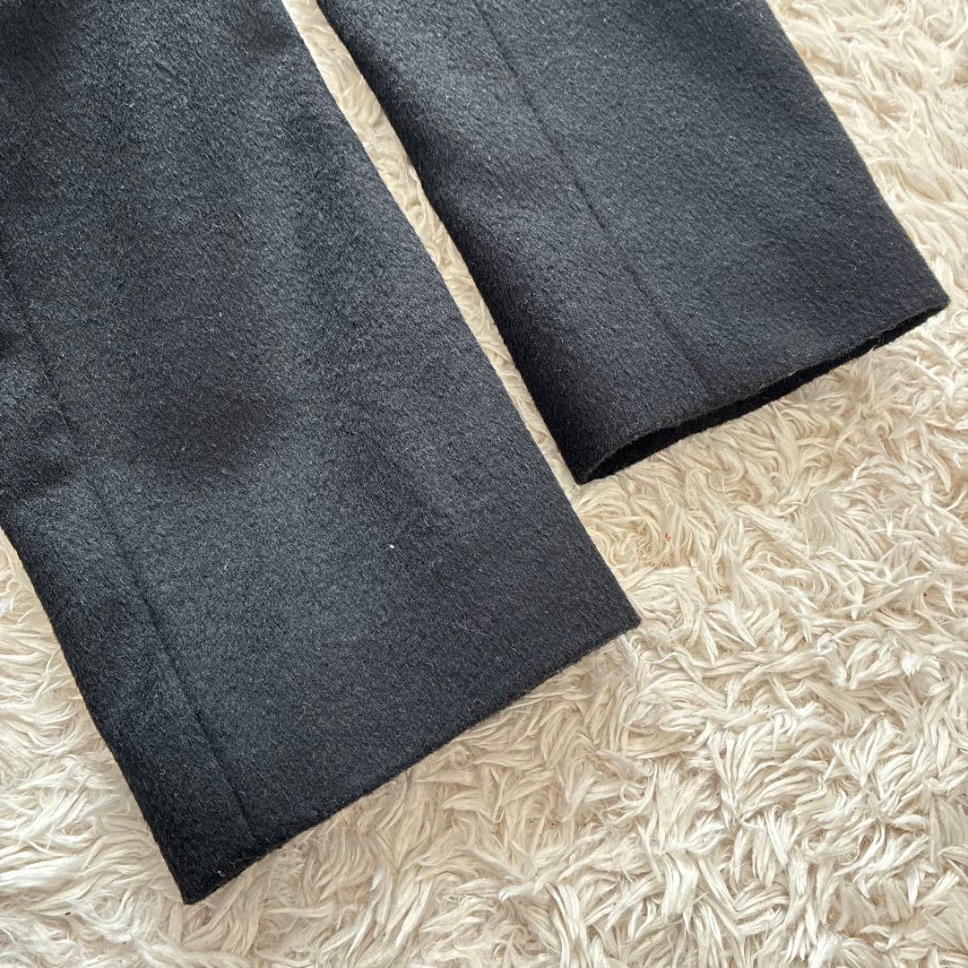 極美品⭐︎ef-de カシミヤ100%ロングベルテッドコート 黒 7号