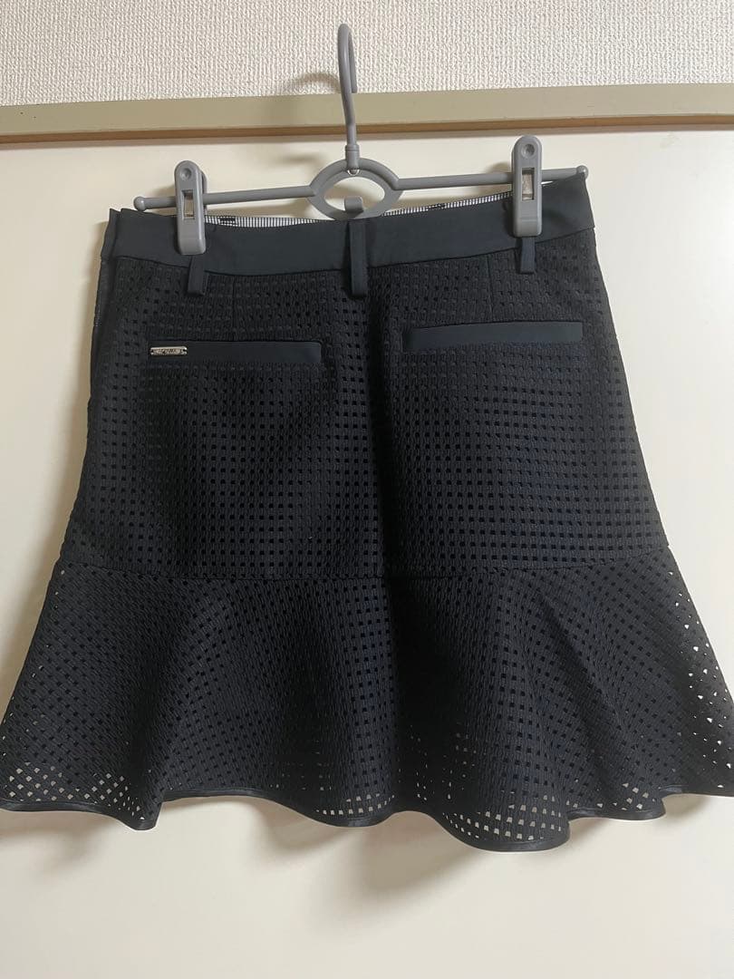 黒 フレアスカート レディース ゴルフウェア