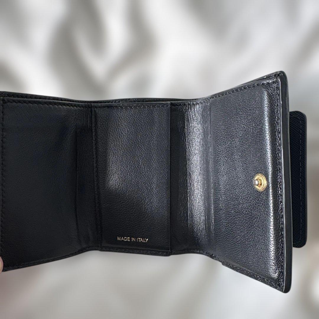 MARNI ネイビー 三つ折り財布　マルニ　レザー