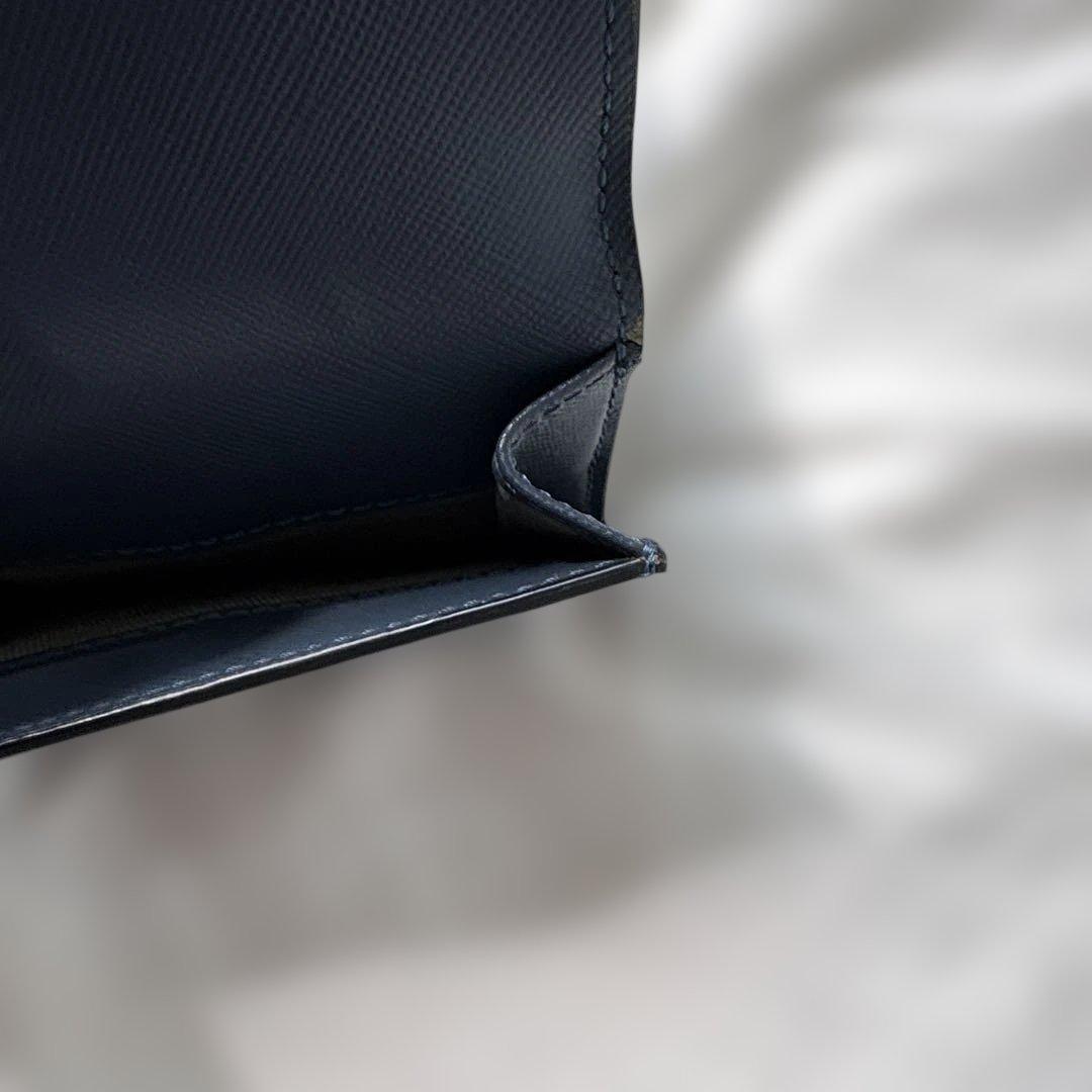 MARNI ネイビー 三つ折り財布　マルニ　レザー