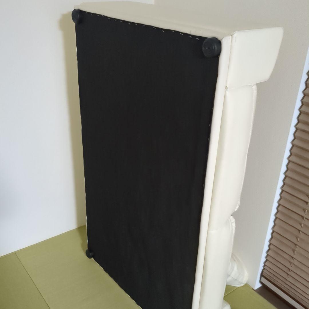 送料込！ホワイトレザー風2人掛けソファ