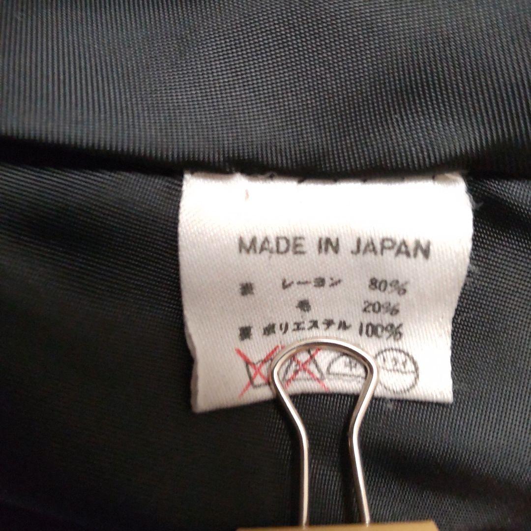 ワイズ　WORK SHOP ブラック　Aラインコート　リブ襟袖