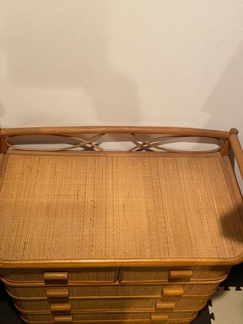wjw571210 　2つセット　高級ライン　籐のタンス　　チェスト
