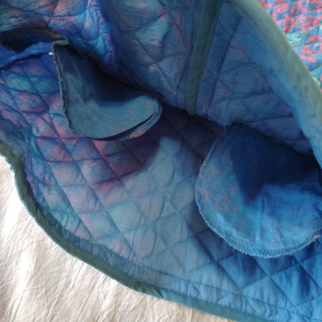 Shinzone コットン フラワープリント キルティング ホーリー ベスト