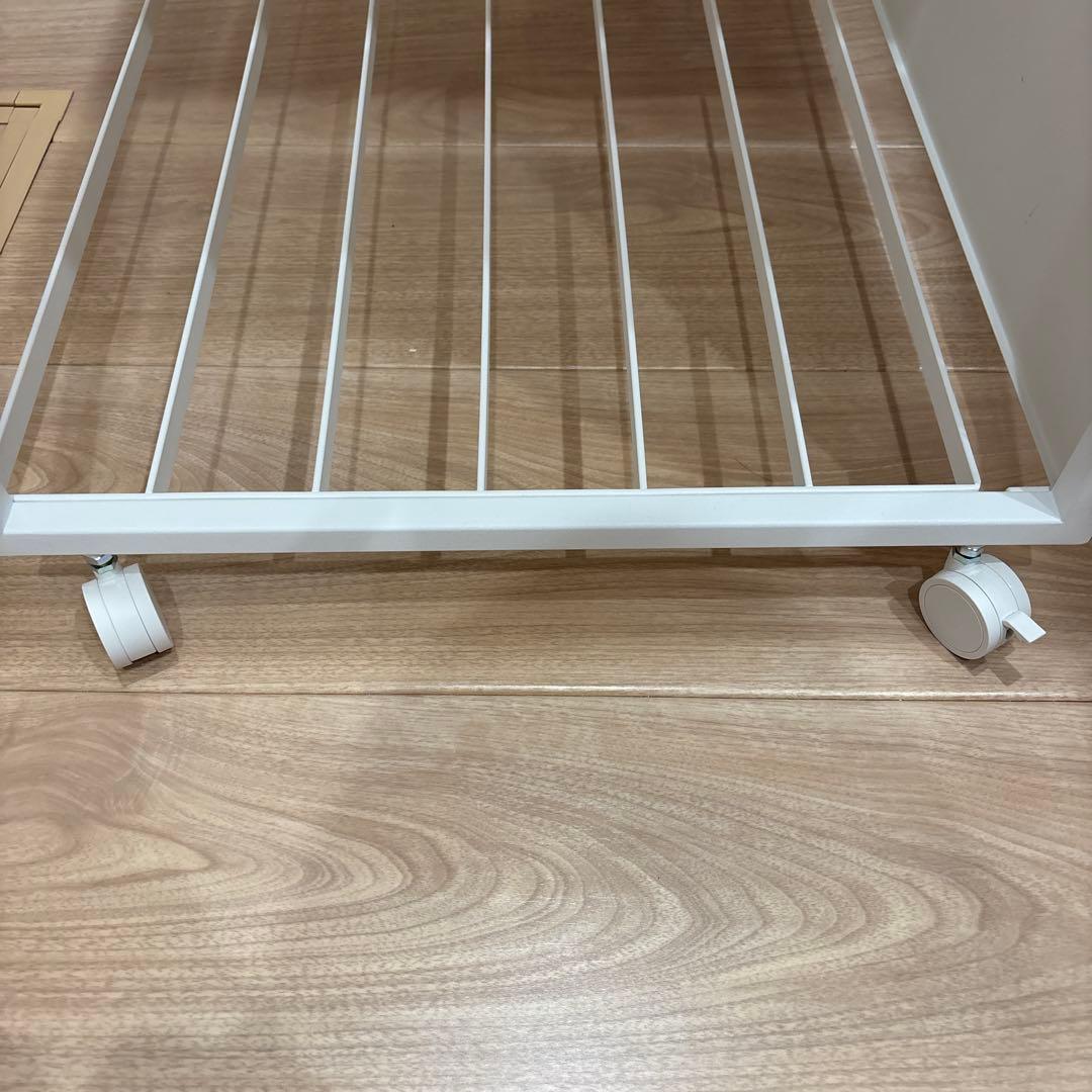 tower 山崎実業 蓋付き目隠し分別ダストワゴン ゴミ箱　3分別　ホワイト