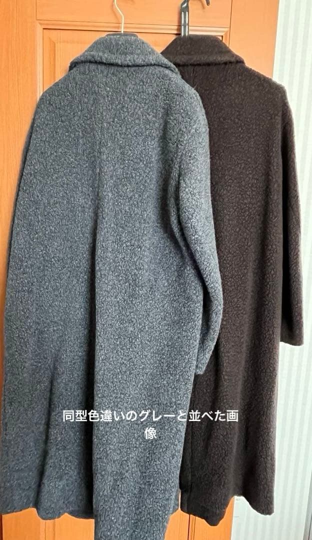 23区　ボアジャージー　ドロップショルダーコート　ブラウン40 チェスターコート