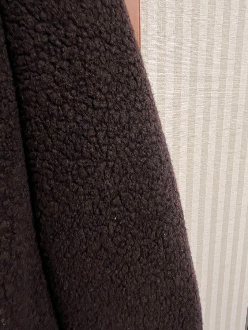 23区　ボアジャージー　ドロップショルダーコート　ブラウン40 チェスターコート