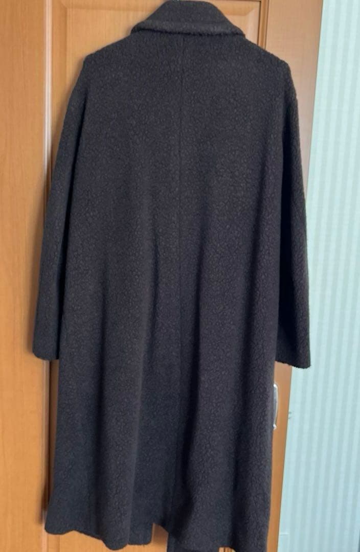 23区　ボアジャージー　ドロップショルダーコート　ブラウン40 チェスターコート