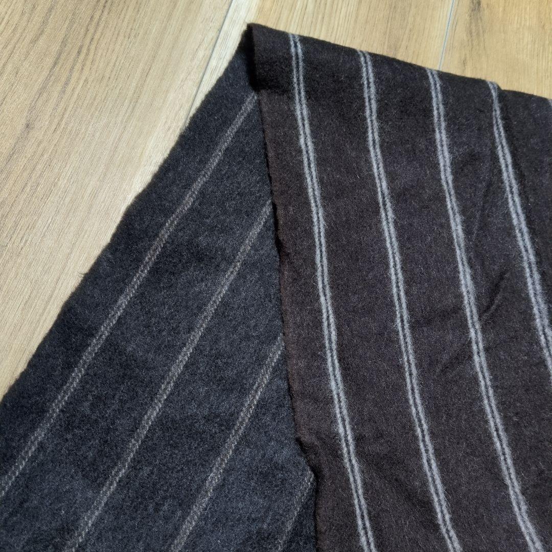 【美品】バーニーズニューヨーク別注　ドレイクス　 マフラー　ブラウンストライプ