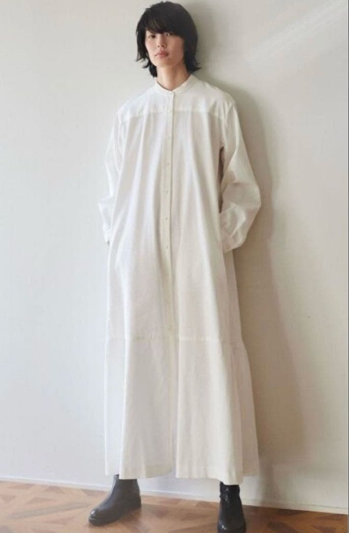 【未使用】【36サイズ】BACCA 20AW コットンピケシャツドレス