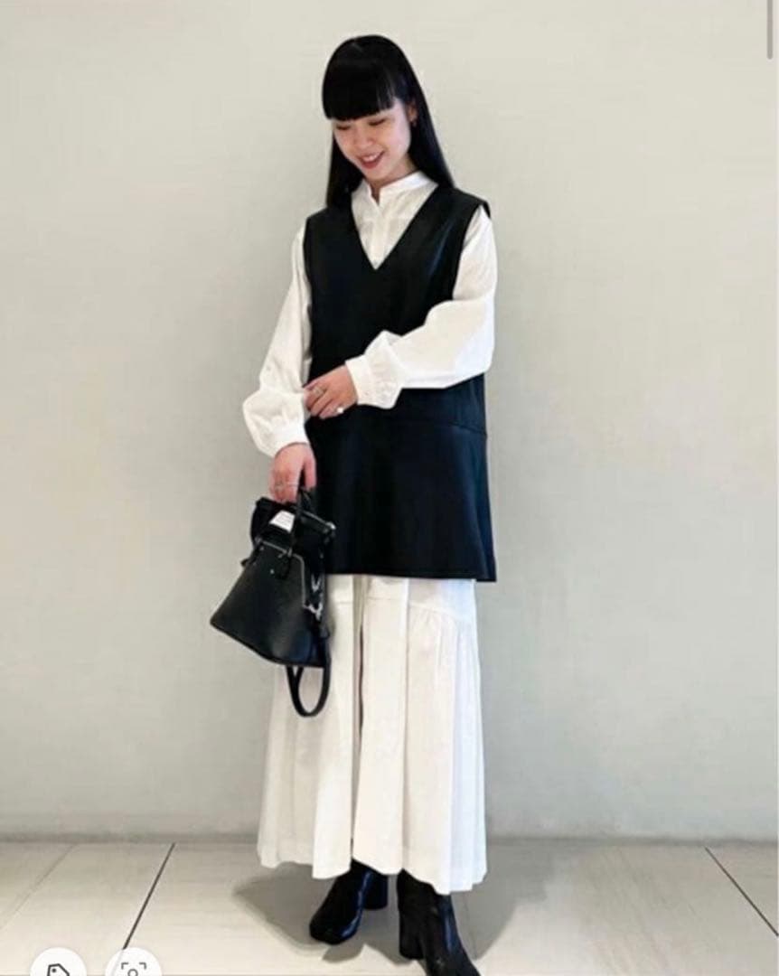 【未使用】【36サイズ】BACCA 20AW コットンピケシャツドレス