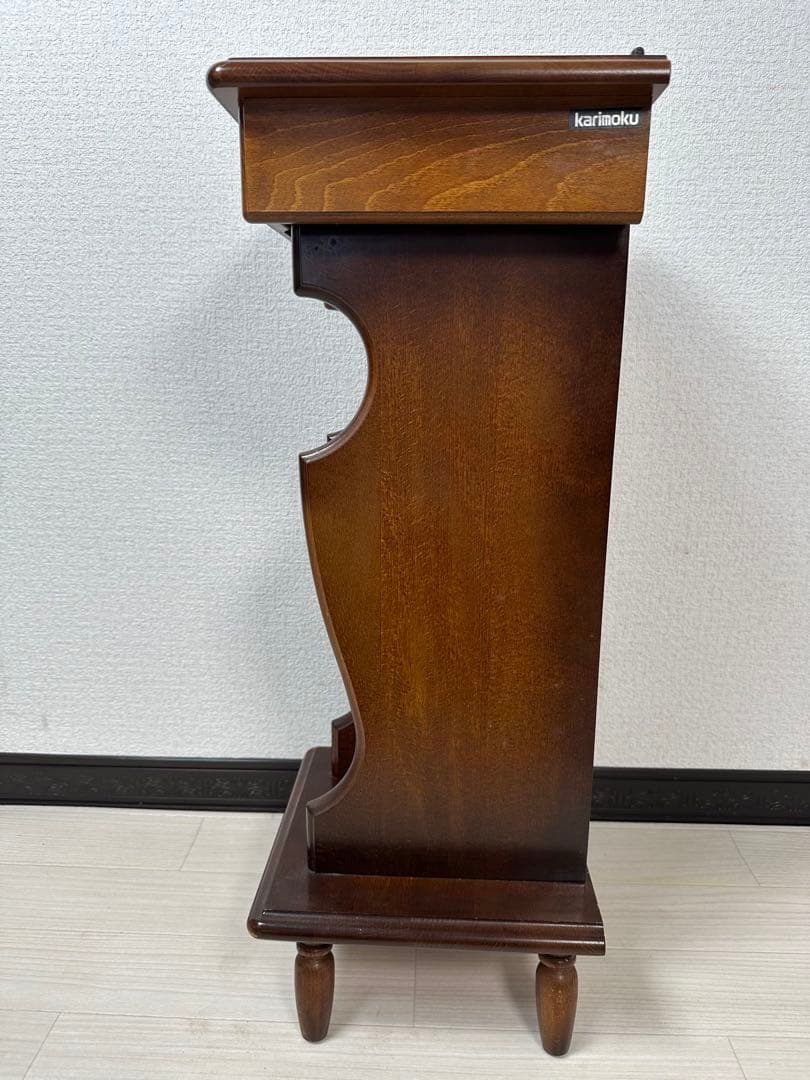 カリモク オールドカリモク 電話台 花台 飾り棚 ※i4※