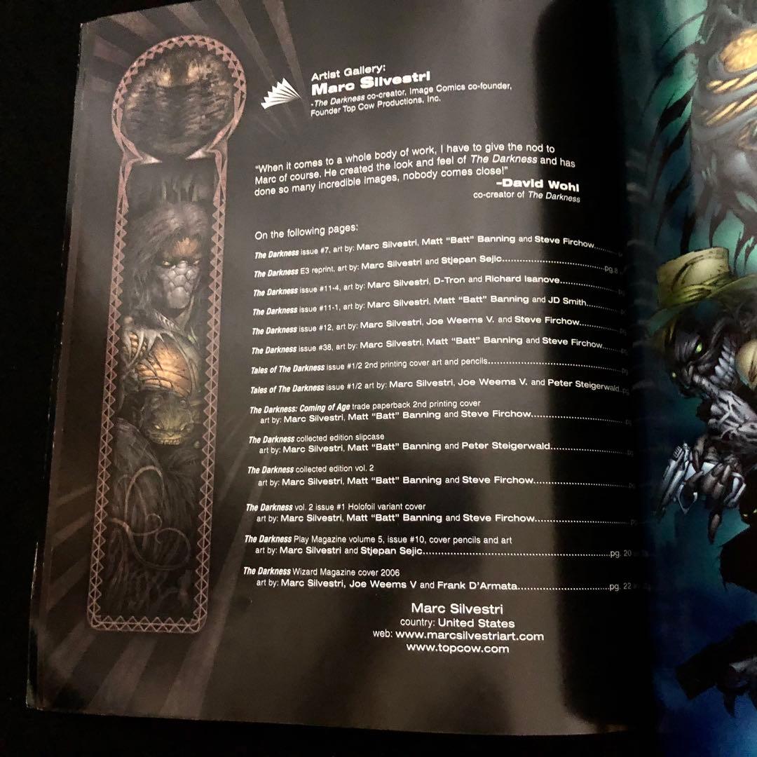 【アメコミ】ダークネス イラスト集「Art of The Darkness」