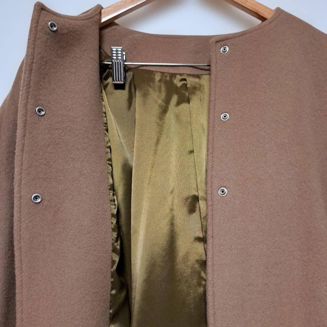 【クリーニング済】anplegant アンプレガント☆ ポンチョコート　キャメル